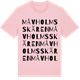 Pink Cotton t-shirt med Måvholmsskären ordlek t-shirt