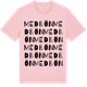 Pink Cotton t-shirt med Medbön ordlek t-shirt