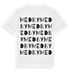 White t-shirt med Medby ordlek t-shirt
