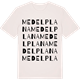 Vintage White t-shirt med Medelplana ordlek t-shirt