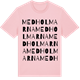 Pink Cotton t-shirt med Medholmarna ordlek t-shirt