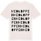 Vintage White t-shirt med Medkoppen ordlek t-shirt