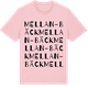 Pink Cotton t-shirt med Mellan-Bäck ordlek t-shirt