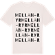 Vintage White t-shirt med Mellan-Ryr ordlek t-shirt