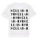 Mellan-Ryr ordlek t-shirt