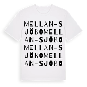 Mellan-Sjöbo ordlek t-shirt – ekologisk bomull t-shirt från Pinshirt
