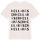Vintage White t-shirt med Mellanåsen ordlek t-shirt