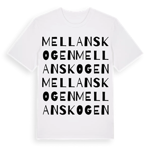 Mellanskogen ordlek t-shirt – ekologisk bomull t-shirt från Pinshirt
