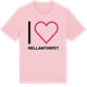 Pink Cotton t-shirt med Jag älskar Mellantorpet t-shirt stort tryck