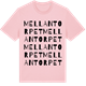 Pink Cotton t-shirt med Mellantorpet ordlek t-shirt