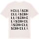 Vintage White t-shirt med Mellåsen ordlek t-shirt