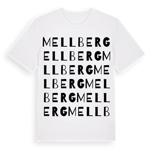 Mellberg ordlek t-shirt – ekologisk bomull t-shirt från Pinshirt