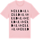 Pink Cotton t-shirt med Melldala ordlek t-shirt