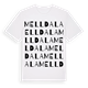 White t-shirt med Melldala ordlek t-shirt