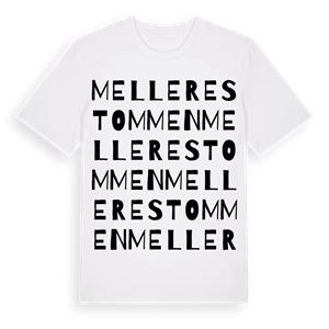Mellerestommen ordlek t-shirt – ekologisk bomull t-shirt från Pinshirt