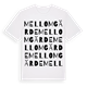 White t-shirt med Mellomgärde ordlek t-shirt