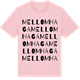 Pink Cotton t-shirt med Mellomhaga ordlek t-shirt