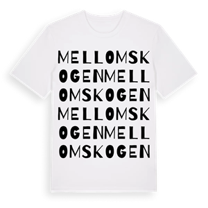 Mellomskogen ordlek t-shirt – ekologisk bomull t-shirt från Pinshirt