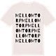 Vintage White t-shirt med Mellomtorp ordlek t-shirt