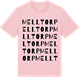 Pink Cotton t-shirt med Melltorp ordlek t-shirt
