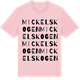 Pink Cotton t-shirt med Mickelskogen ordlek t-shirt