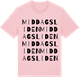Pink Cotton t-shirt med Middagsliden ordlek t-shirt