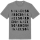 Mid Heather Gray t-shirt med Mikaelsgården ordlek t-shirt