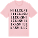 Pink Cotton t-shirt med Millekas ordlek t-shirt