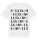 White t-shirt med Millekas ordlek t-shirt