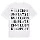 White t-shirt med Millenniumplatsen ordlek t-shirt