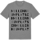 Mid Heather Gray t-shirt med Millenniumplatsen ordlek t-shirt