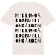 Vintage White t-shirt med Millomgården ordlek t-shirt