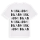 White t-shirt med Minkan ordlek t-shirt
