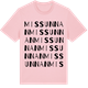 Pink Cotton t-shirt med Missunnan ordlek t-shirt