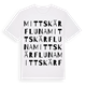 White t-shirt med Mittskärfluna ordlek t-shirt