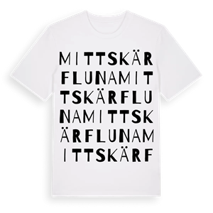 Mittskärfluna ordlek t-shirt – ekologisk bomull t-shirt från Pinshirt