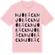 Pink Cotton t-shirt med Mjöbäck ordlek t-shirt