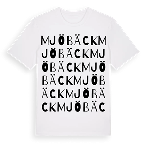 Mjöbäck ordlek t-shirt – ekologisk bomull t-shirt från Pinshirt