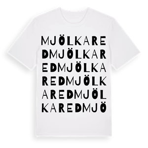 Mjölkared ordlek t-shirt – ekologisk bomull t-shirt från Pinshirt