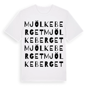 Mjölkeberget ordlek t-shirt – ekologisk bomull t-shirt från Pinshirt