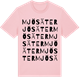 Pink Cotton t-shirt med Mjösäter ordlek t-shirt