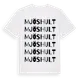 White t-shirt med Mjöshult ordlek t-shirt