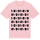 Pink Cotton t-shirt med Mo ordlek t-shirt