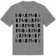 Mid Heather Gray t-shirt med Moarp ordlek t-shirt