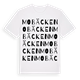 White t-shirt med Mobäcken ordlek t-shirt