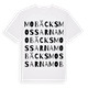 White t-shirt med Mobäcksmossarna ordlek t-shirt