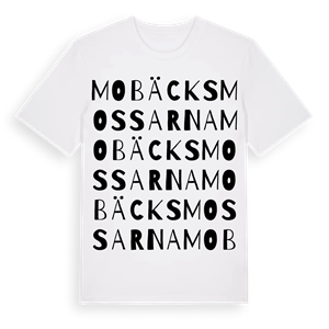 Mobäcksmossarna ordlek t-shirt – ekologisk bomull t-shirt från Pinshirt