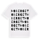 White t-shirt med Moberget ordlek t-shirt