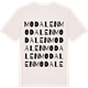 Vintage White t-shirt med Modalen ordlek t-shirt
