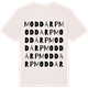 Vintage White t-shirt med Moddarp ordlek t-shirt